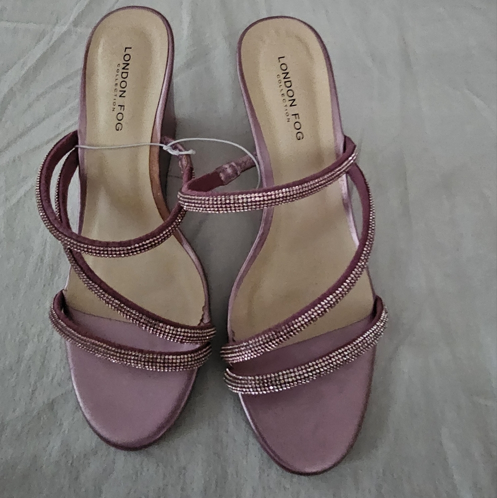London Fog Womens Drake High Platform Dress Sandal Womens Sandals